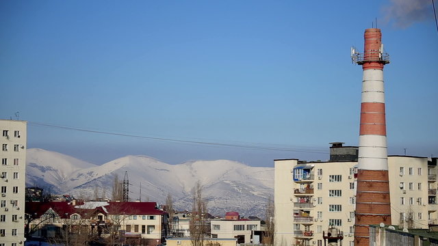 Pipe factory pollutes the city environment