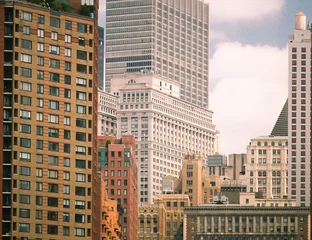 Fotobehang New York Close up of downtown New York City skyline  © winstonwolf89