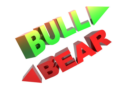 Illustration Bull and Bear text