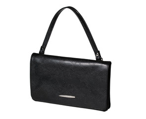 A black woman handbag with band