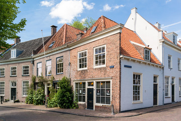 Fototapeta na wymiar Havik street with historic houses in old town centre of Amersfoort, Netherlands