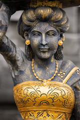 goddess statue in Hindu temple