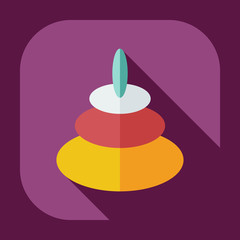 Flat modern design with shadow icons toys