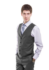 Business man isolated.