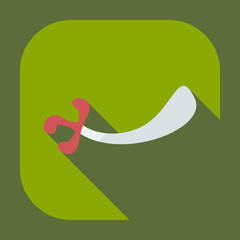 Flat modern design with shadow icons sword