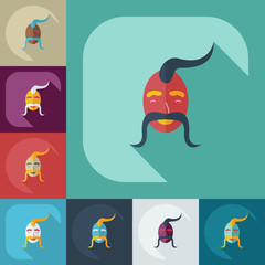 Flat modern design with shadow icons Kozak