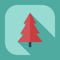 Fototapeta premium Flat modern design with shadow icons Christmas tree