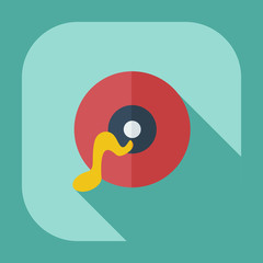 Flat modern design with shadow icons music