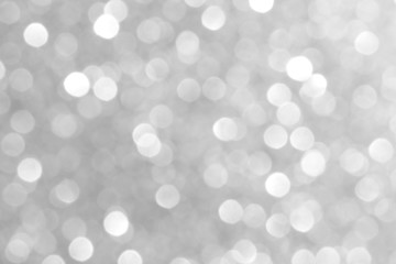 Silver glitter blur background