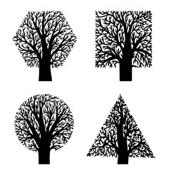 Trees in the form of simple geometric shapes