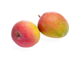 Yellow mango isolated on white background