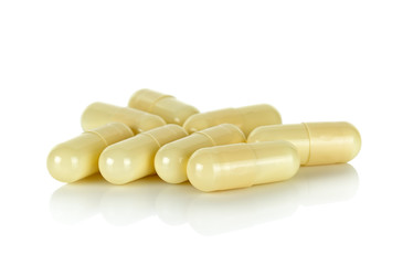 Capsule isolated on the white background