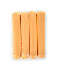 Chicken sausage isolated on the white background