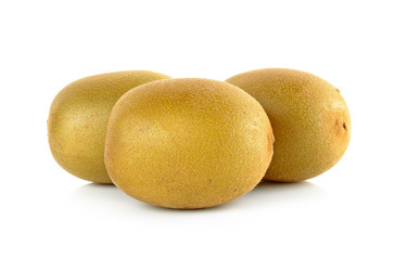 Yellow gold kiwi fruit isolated on the white background