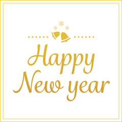 vector gold happy new year greetings card