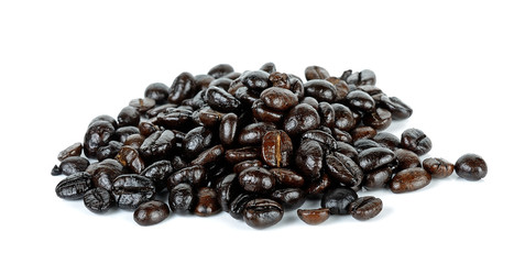 Coffee bean isolated on the white background