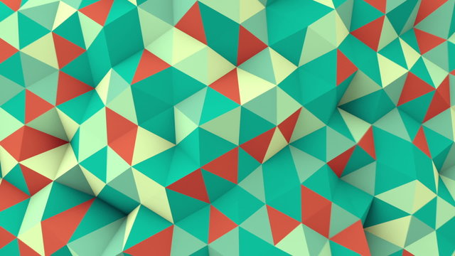 geometric 3D render polygonal surface seamless loop animation