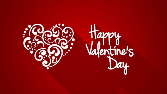 Happy valentine's day greeting animation