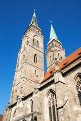 Fototapeta na wymiar Sebaldkirche in Nürnberg, Deutschland