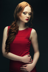 Fototapeta premium portrait of beautiful fashionable woman 