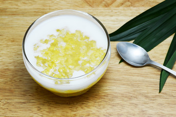 Thai dessert in coconut milk