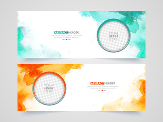 Abstract website header or banner set.
