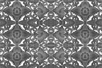 Antique wood sculpture on white background