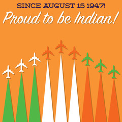 Indian Independence Day Tricolor card in vector format.
