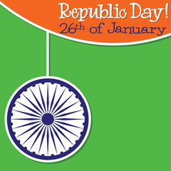 Bright string Indian Republic Day card in vector format.
