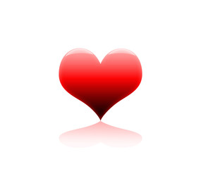 Perfect red heart isolated