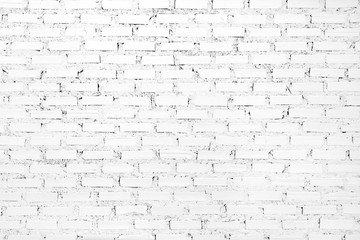 vintage white brick wall texture - background