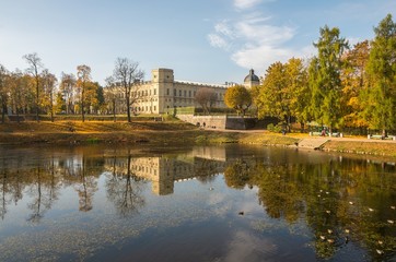 Fototapeta na wymiar Big Gatchina palace (1766-1781) in Gatchina 