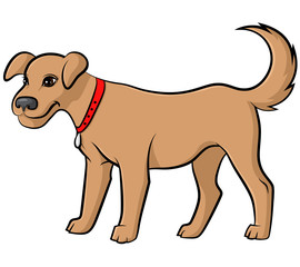 Cartoon cute pale dog