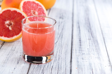 Glass with Grapefruit Juice