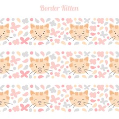 Kitten vectorl border