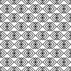 Seamless black and white background with abstract geometric shapes