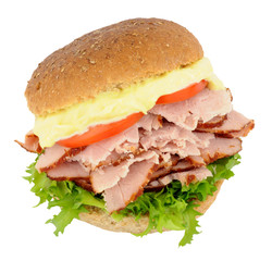 Smoked Ham And Salad Sandwich