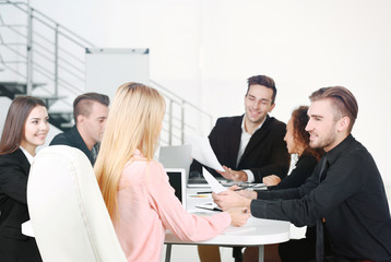 Business people working in conference room