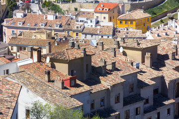 Aerial view of the monumental city of Cuenca, Spain