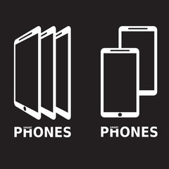 Mobile phones vector flat design