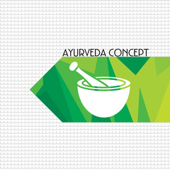 creative ayurveda concept vector illustration 