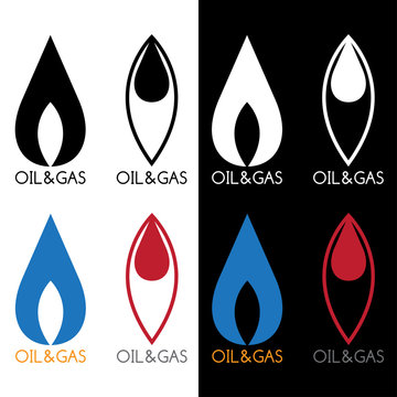 oil and gas industry vector icons