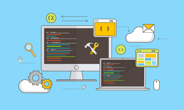 Infographic elements for Web Development.