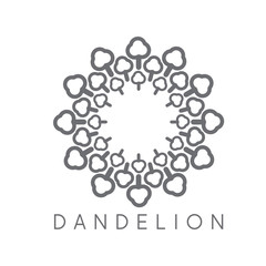 Illustration of concept cloud dandelion. Vector logo