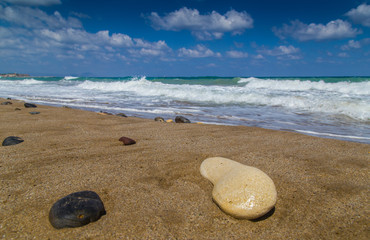 A beautiful beach on a Greek island in summer