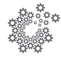 circle gear vector design template