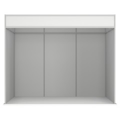 Trade Show Booth Box. 3D White and Blank.