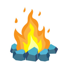 campfire isolated illustration