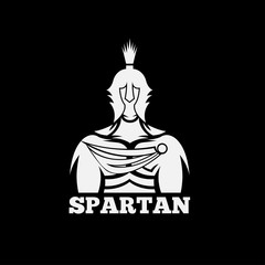 Old Vintage Antiques Spartan warrior vector design template