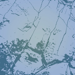 Cracked grunge stone light blue texture, vector background.